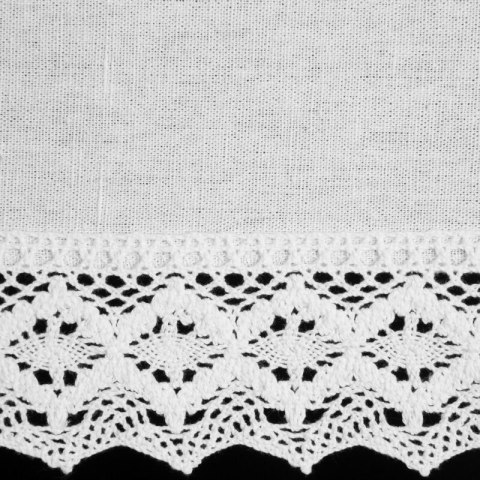 FIRANA GOTOWA CLARIE NA TAŚMIE 150 X 60 CM BIAŁY