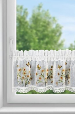 FIRANA GOTOWA FLORA 150 X 30 CM BIAŁY
