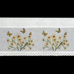 FIRANA GOTOWA FLORA 150 X 30 CM BIAŁY