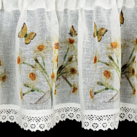 FIRANA GOTOWA FLORA 150 X 30 CM BIAŁY