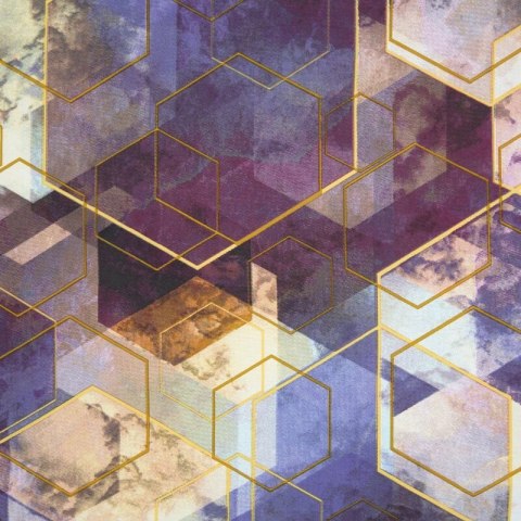 KOMPLET POŚCIELI W PUDEŁKU VITRAGE 220 X 200 CM FIOLETOWY