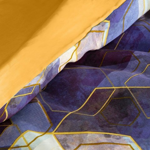 KOMPLET POŚCIELI W PUDEŁKU VITRAGE 220 X 200 CM FIOLETOWY