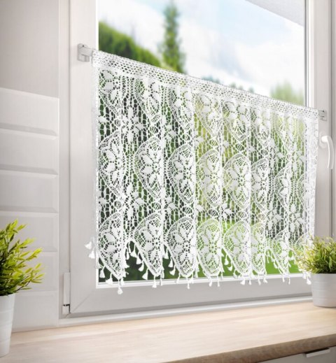 FIRANA GOTOWA MOLY NA TAŚMIE 150 X 60 CM BIAŁY
