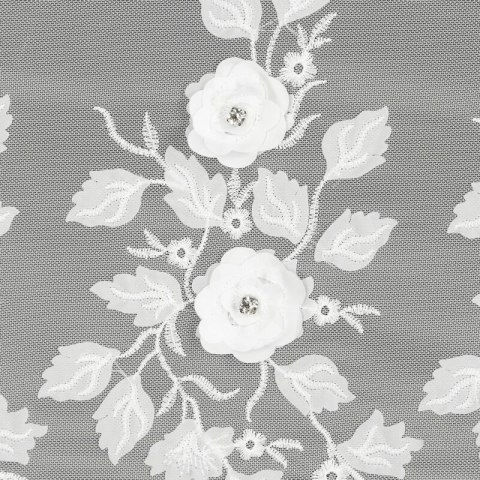 FIRANA GOTOWA ROSIE 4 NA TAŚMIE 150 X 50 CM BIAŁY