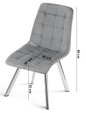 Krzesło CIEZA 360 - aksamit zieleń / nogi dąb x 4