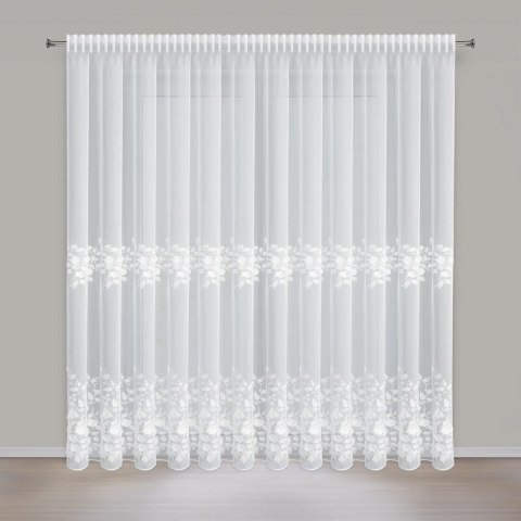 ZASŁONA GOTOWA ROSIE 3 NA TAŚMIE 350 X 270 CM BIAŁY