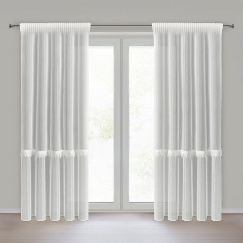FIRANA GOTOWA FELICIANA NA TAŚMIE 140 X 250 CM KREMOWY