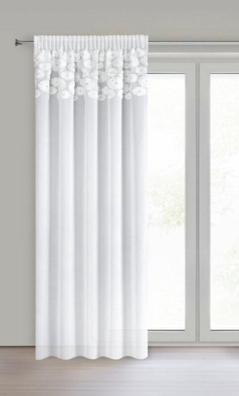 FIRANA GOTOWA GISELA NA TAŚMIE 140 X 270 CM BIAŁY