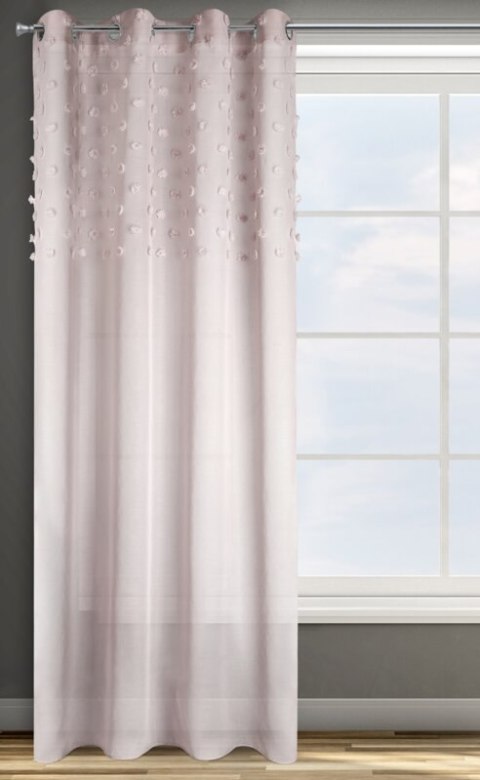 ZASŁONA GOTOWA D91 STELLA 140 X 250 CM PUDROWY RÓŻ