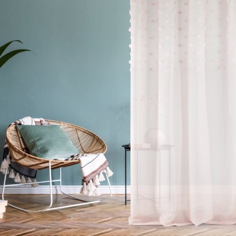 ZASŁONA GOTOWA D91 STELLA 140 X 250 CM PUDROWY RÓŻ