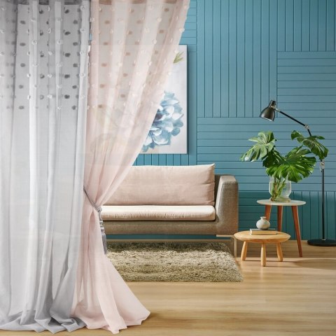 ZASŁONA GOTOWA D91 STELLA 140 X 250 CM PUDROWY RÓŻ
