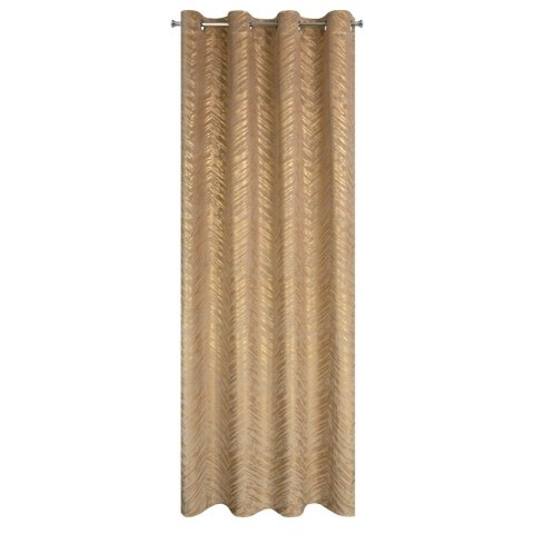ZASŁONA GOTOWA SARA 140 X 250 CM CIEMNOBEŻOWY