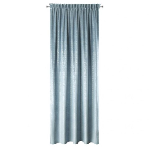 ZASŁONA GOTOWA D91 CYPR NA TAŚMIE 140 X 270 CM NIEBIESKI