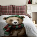 ŚWIĄTECZNY KOMPLET POŚCIELI CUDDLE 220 X 200 CM BRĄZOWY