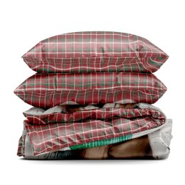 ŚWIĄTECZNY KOMPLET POŚCIELI CUDDLE 220 X 200 CM BRĄZOWY