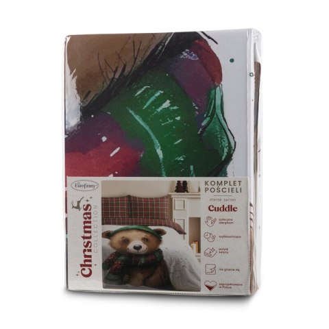 ŚWIĄTECZNY KOMPLET POŚCIELI CUDDLE 220 X 200 CM BRĄZOWY