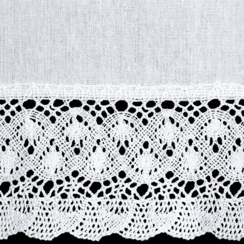 FIRANA GOTOWA ROSE NA TAŚMIE 150 X 30 CM BIAŁY