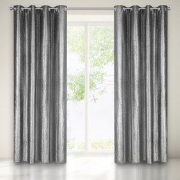 ZASŁONA GOTOWA GLOSSY 140 X 250 CM CZARNY