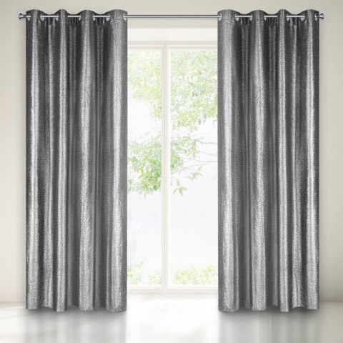ZASŁONA GOTOWA GLOSSY 140 X 250 CM CZARNY