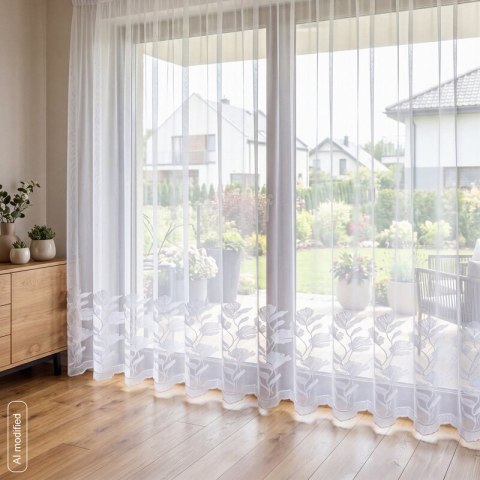 FIRANA GOTOWA CHARLI NA TAŚMIE 400 X 270 CM BIAŁY
