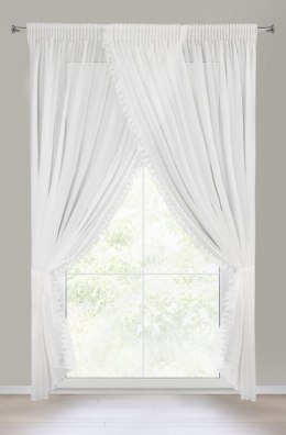 FIRANA GOTOWA LORETA 1 NA TAŚMIE 400 X 250 CM BIAŁY
