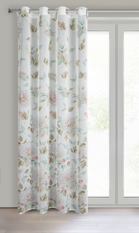 ZASŁONA GOTOWA D91 ROSA 1 140 X 250 CM KREMOWY