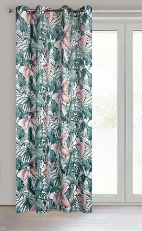 ZASŁONA GOTOWA MADERA 140 X 250 CM ZIELONY