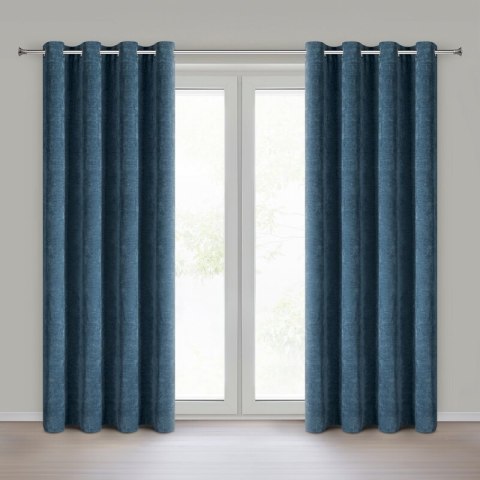 ZASŁONA GOTOWA VANI 140 X 250 CM CIEMNONIEBIESKI
