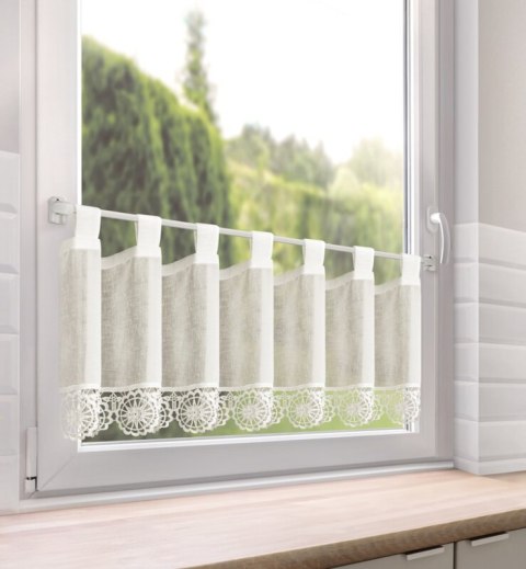 FIRANA GOTOWA ALESSIA NA SZELKACH 150 X 40 CM NATURALNY