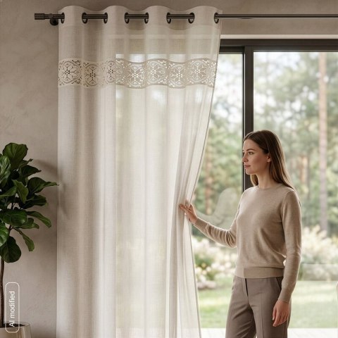 FIRANA GOTOWA CATLIN 140 X 250 CM NATURALNY