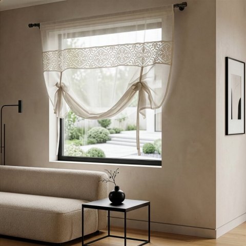 FIRANA GOTOWA CATLIN NA TAŚMIE 140 X 120 CM NATURALNY