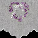FIRANA GOTOWA LAVENDER 145 X 40 CM BIAŁY