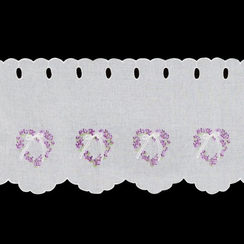FIRANA GOTOWA LAVENDER 145 X 40 CM BIAŁY