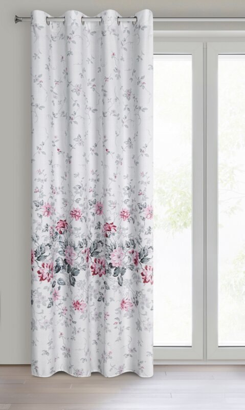 ZASŁONA GOTOWA D91 LEA 05 140 X 250 CM SREBRNY
