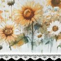 FIRANA GOTOWA SUNFLOWER NA TAŚMIE 150 X 40 CM BIAŁY