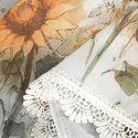 FIRANA GOTOWA SUNFLOWER NA TAŚMIE 150 X 40 CM BIAŁY