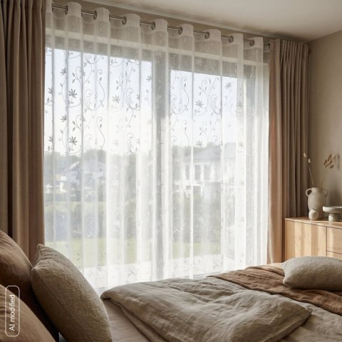 FIRANA GOTOWA TATIANA 400 X 250 CM BIAŁY