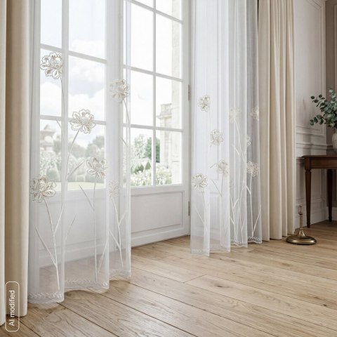 FIRANA GOTOWA TIANA 140 X 250 CM BIAŁY