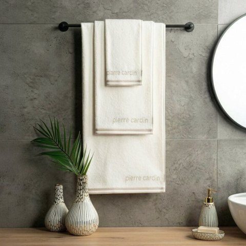 RĘCZNIK PIERRE CARDIN ROCCO 70 X 140 CM KREMOWY