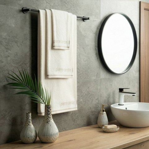 RĘCZNIK PIERRE CARDIN ROCCO 70 X 140 CM KREMOWY
