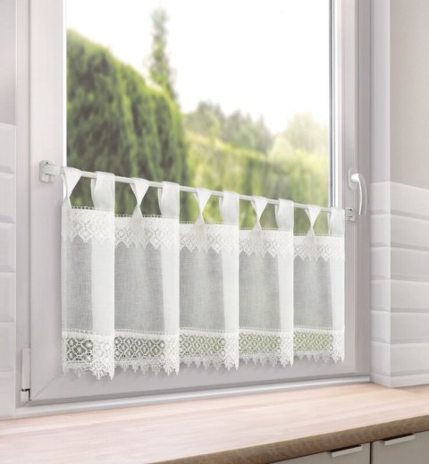 FIRANA GOTOWA ERNA NA SZELKACH 150 X 40 CM BIAŁY