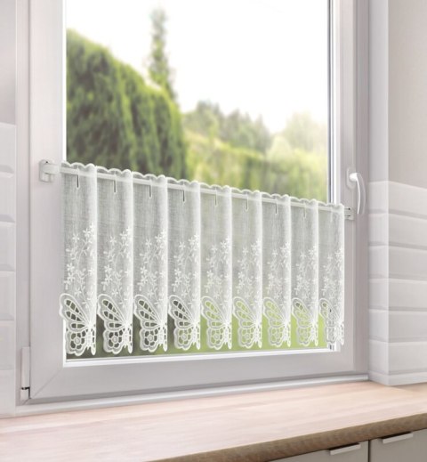 FIRANA GOTOWA ISABELLA 143 X 40 CM BIAŁY