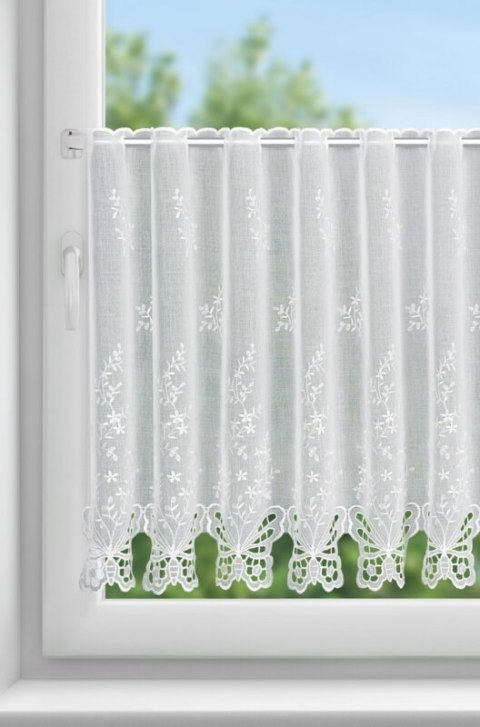 FIRANA GOTOWA ISABELLA 143 X 70 CM BIAŁY