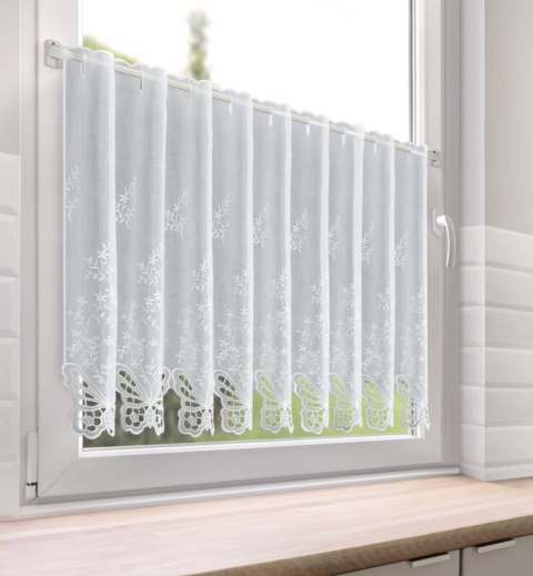FIRANA GOTOWA ISABELLA 143 X 70 CM BIAŁY