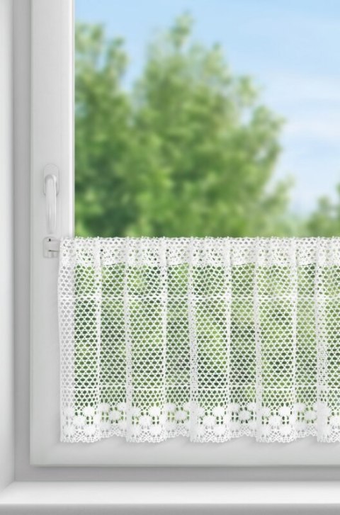 FIRANA GOTOWA MILY NA TAŚMIE 150 X 30 CM BIAŁY