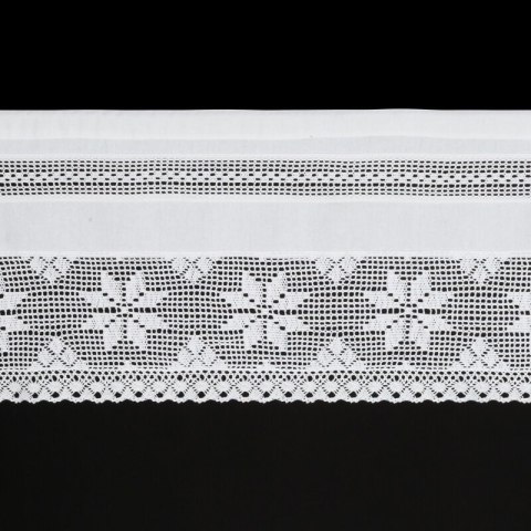 FIRANA GOTOWA MIRANDA NA TAŚMIE 150 X 45 CM BIAŁY