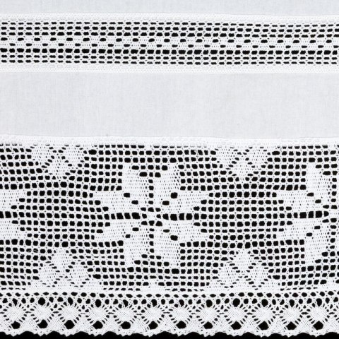 FIRANA GOTOWA MIRANDA NA TAŚMIE 150 X 45 CM BIAŁY