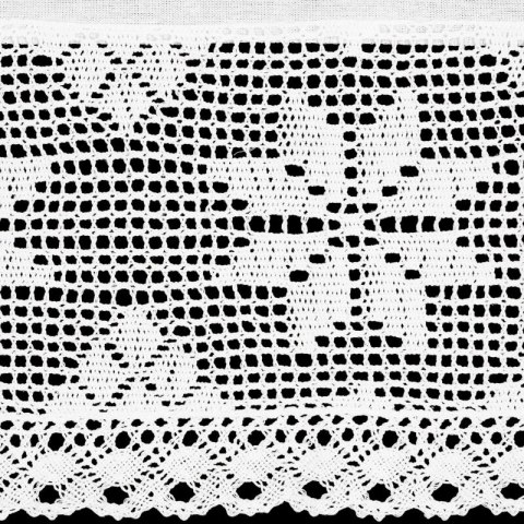 FIRANA GOTOWA MIRANDA NA TAŚMIE 150 X 70 CM BIAŁY