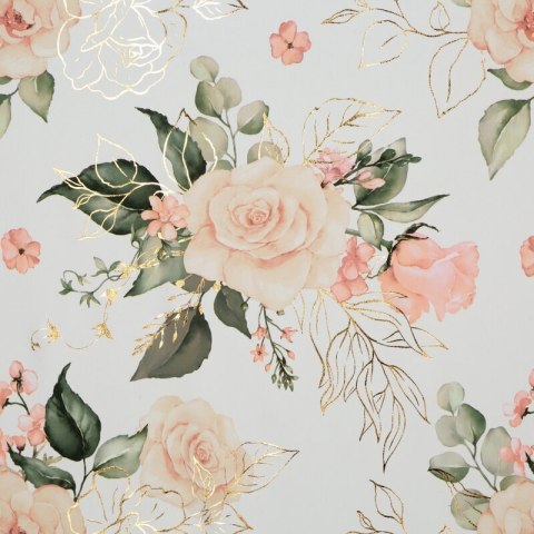 ZASŁONA GOTOWA ROSE NA TAŚMIE 135 X 270 CM BIAŁY