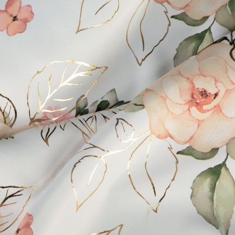 ZASŁONA GOTOWA ROSE NA TAŚMIE 135 X 270 CM BIAŁY